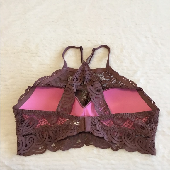 Pink Victoria’s Secret Pink Lace Padded Push Up Bralette NWT. Sz.L - Picture 4 of 8